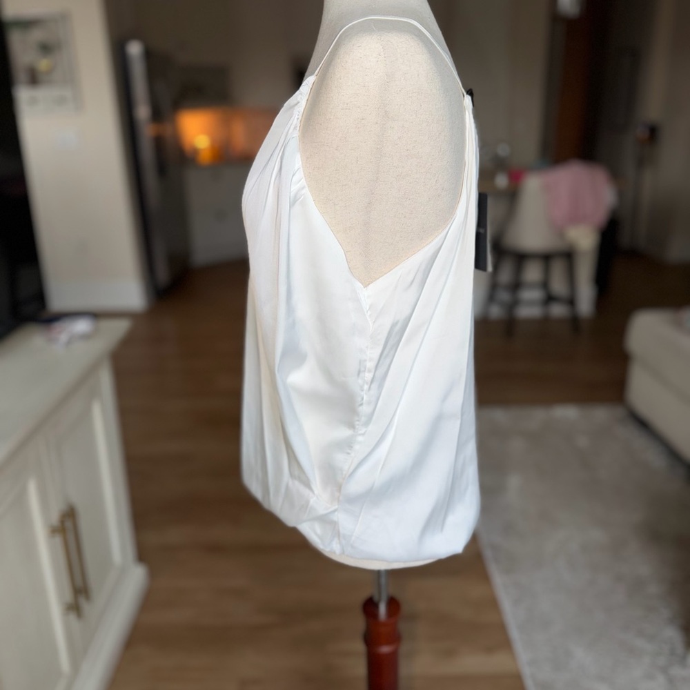 Adrienne Landau White Satin Wrap-Style Camisole - Picture 6 of 6
